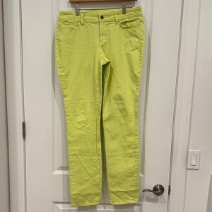 Ann Taylor Women's Neon Green Straight Leg Jeans